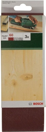 [SDRH27W8GFY4Y2QD] Bosch Sanding Belt 75 X 457Mm Emery Sandpaper (60 Pack of 1)
