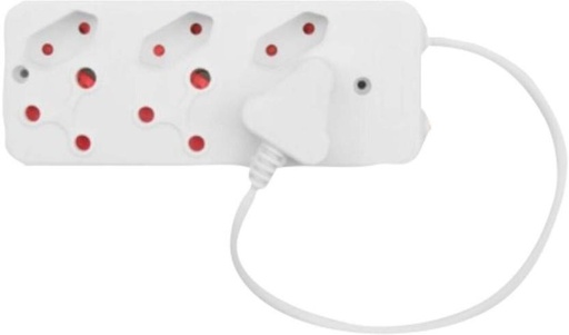[SURH4U34FVFGXPVZ] Powerworx Multiplug 6  Socket Extension Boards (White, 0.5 m)