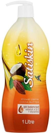 [BDWHFTE9EZFVSJMU] Satiskin Cocoa Butter Shower Creme Body Wash (1 L)