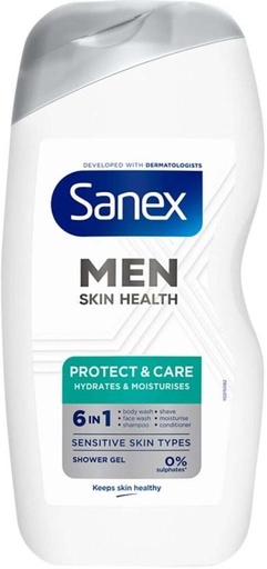 [BDWHFTE9YNXNUXCZ] Sanex Men Skin Health Shower Gel Body Wash (6 x 500 ml)