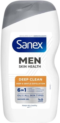[BDWH7RHENJFXMRQD] Sanex Shower Gel Hydrating Men Body Wash (12 x 500 ml)