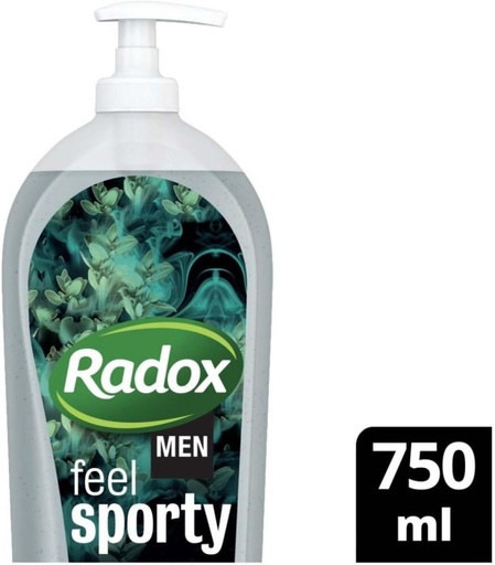 [BDWHFTE9SCAGQTCD] Radox Men Feel Sporty Body Wash Body Wash (6 x 750 ml)