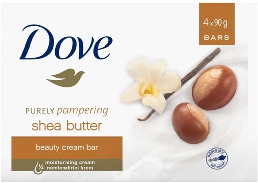 [SOAH2BQ3HZHNQUT6] Dove Beauty Cream Bar Purely Pampering (4 x 90 g)