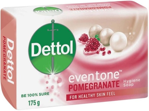 [SOAH2BQ3GZQKHYVY] Dettol Eventone Pomegranate Hygiene Soap Eventone (175 g)