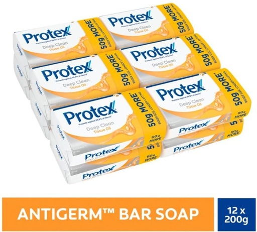 [SOAH2BQ3HEVTEDUT] Protex Anti Germ Bar Soap Deep Tissue (12 x 200 g)