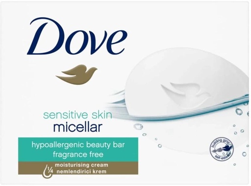 [SOAH9K2Y8HH332WA] Dove Sensitive Skin Micellar Beauty Bar Fragrance Free (48 x 90 g)