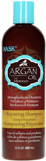 [SHPH7TT6ZGYHZHPK] Hask Argan Oil Repairing Conditioner Shampoo (355 ml)