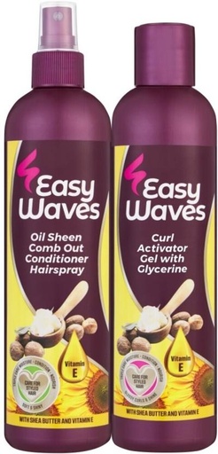 [HSYH226HCAWASZY6] Easy Waves Oil Sheen Comb Out Conditioner Spray All Hair Types (250 ml)