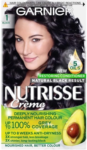 [HCUH4V9CDAAYDZWU] Garnier Nutrisse Creme 1 Black , Black