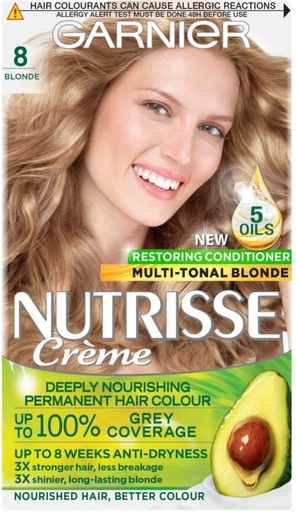 [HCUH4V9CB7CU2QVH] Garnier Nutrisse Creme 8 Blonde , Grey