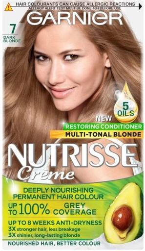 [HCUH4V9CHZE2FNWD] Garnier Nutrisse Creme 7 Dark Blonde , Brown