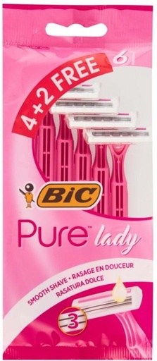 [SRZH27HGZZ8C6AXH] Bic Disposable Shaver Pure 3 Lady Women