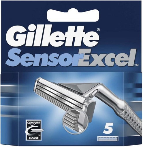 [SVCH22Y2FHJJ9QVE] Gillette Sensor Excel Cartridges 5'S Shaving Cartridge