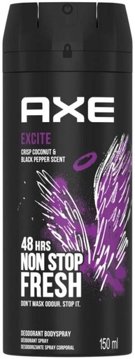 [DEOHFRWAMYEBF9PA] Axe Excite Non Stop Fresh Deodorant Spray  -  For Men (150 ml, Pack of 6)