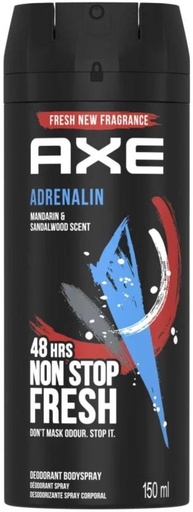 [DEOHFRWAAWRKWG5G] Axe Deodorant Adrenalin Deodorant Spray  -  For Men (150 ml, Pack of 6)