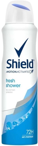 [DEOHFRWAUXRCKFFF] Shield Motion Activated Fresh Shower Deodorant Spray  -  For Women (900 ml, Pack of 6)
