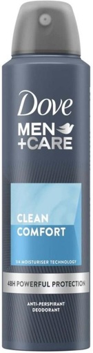 [DEOHFRWAVHYGV3MH] Dove Roll on Clean Comfort Deodorant Spray  -  For Men (150 ml, Pack of 6)