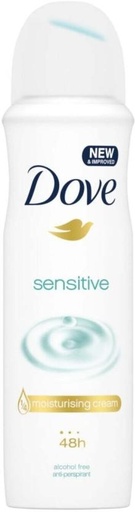 [DEOHFRVV5XVZPBQC] Dove Sensitive Moisturising Cream Deodorant Spray  -  For Women (150 ml, Pack of 6)