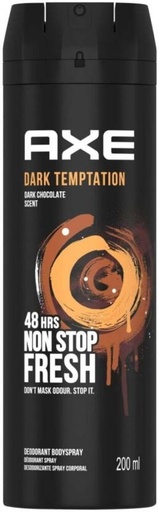 [DEOHFRWABUT4Q8W5] Axe Dark Temptation Deodorant Spray  -  For Men (200 ml)