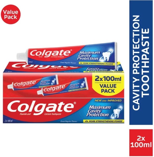 [TPAH4ZNNZRXDUM5X] Colgate Maximum Cavity Protection Toothpaste (100 ml, Pack of 2)