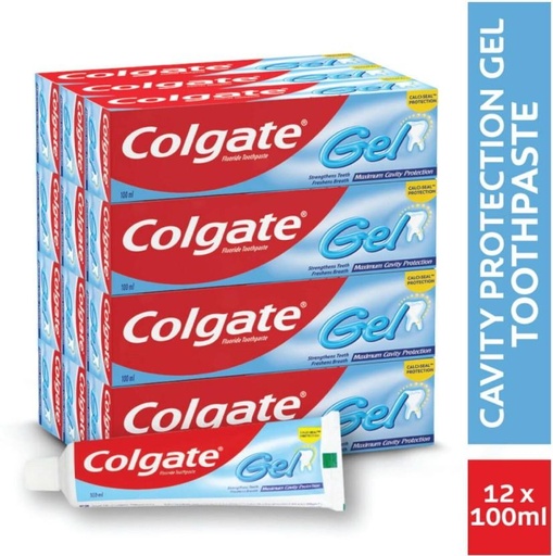[TPAH4ZNNKHB6ZS8B] Colgate Maximum Cavity Protection Toothpaste (100 ml, Pack of 12)