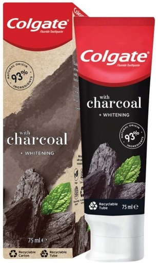 [TPAHFQQB9JGH22XK] Colgate With Charcoal Whitening Toothpaste (75 ml, Pack of 1)