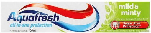 [TPAHFQQBUCTKXKHT] Aquafresh All-in-One Protection Mild & Minty Toothpaste (100 ml, Pack of 12)