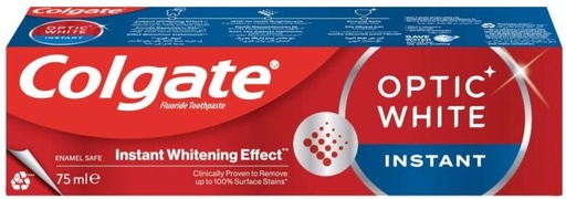 [TPAHFQQBFJHWYRA3] Colgate Optic White Instant Effect Toothpaste (75 ml, Pack of 1)