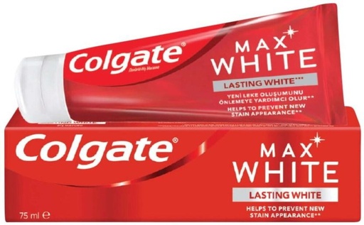 [TPAHFQQB42ZBUAMZ] Colgate Max Lasting White Toothpaste (75 ml, Pack of 48)