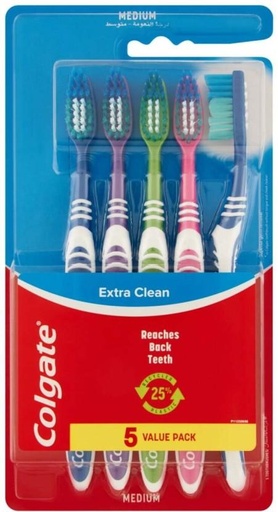 [TBUH2YYFDXGSM6GZ] Colgate Extra Clean Toothbrush Medium Toothbrush