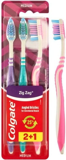 [TBUH2YYFZJBZNXGE] Colgate Toothbrush Zig Zag Vap Medium Toothbrush