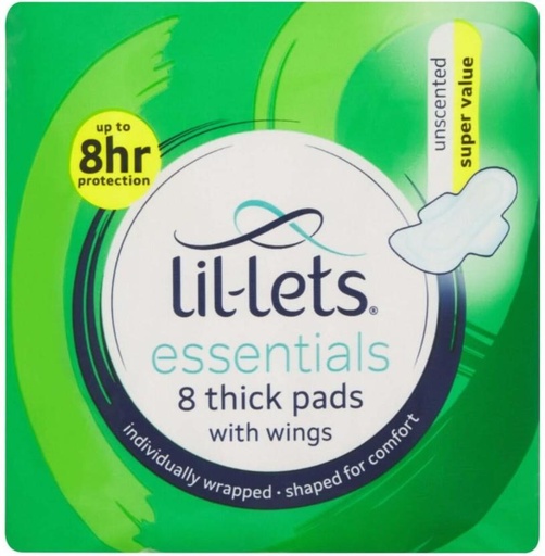 [SPPHFQYCHK74XVZH] Lil-Lets Essentials Pads Unscented Sanitary Pad (Pack of 8)