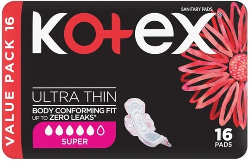 [SPPH4UZHXRRJQQTF] Kotex Ultra Super Wings Sanitary Pad (Pack of 16)