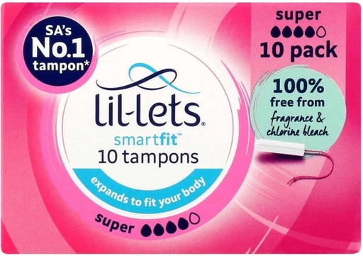 [TPNH2YWJ2HWNMGRH] Lil-Lets Smartfit Super Tampons (Pack of 10)