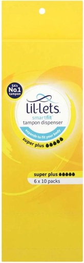 [TPNH28SZQPHMFVEK] Lil-Lets Dispenser, Super Plus Tampons (Pack of 60)
