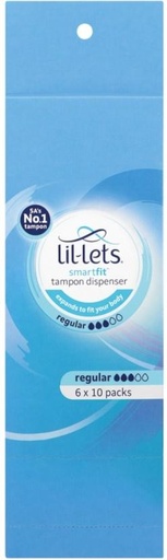 [TPNH28SZTJG9QR7M] Lil-Lets Dispenser, Regular Tampons (Pack of 60)