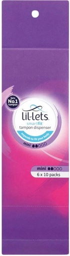 [TPNH28SZFBFBBTUA] Lil-Lets Dispenser, Mini Tampons (Pack of 60)