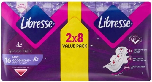 [SPPH9K5TVNDBYJKS] Libresse Maxi Cot Feel Sanitary Pad (Pack of 16)
