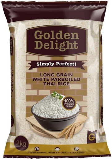 [RICH26RX5VZU3WJD] Golden Delight  Thai Long Grain Rice (Long Grain, Parboiled) (2 kg)