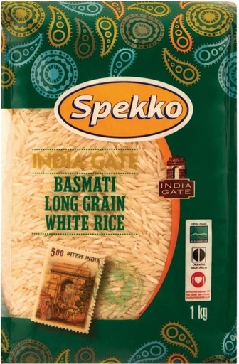[RICH26RXVSKQ6EAF] Spekko India Gate Basmati Long Grain Rice (Long Grain, Raw) (1 kg)