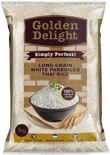 [RICH26RX5EJ6AF5Y] Golden Delight  Thai Long Grain Rice (Long Grain, Parboiled) (1 kg)