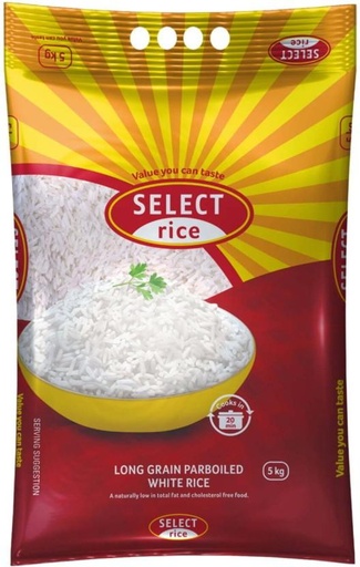 [RICH7RNZUGQRAXQE] Sasko Select Boiled Rice (Long Grain, Parboiled) (5 kg)