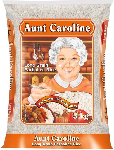 [RICH7RNZZAA3XYKY] Aunt Caroline  Rice Boiled Rice (Long Grain, Parboiled) (5 kg)
