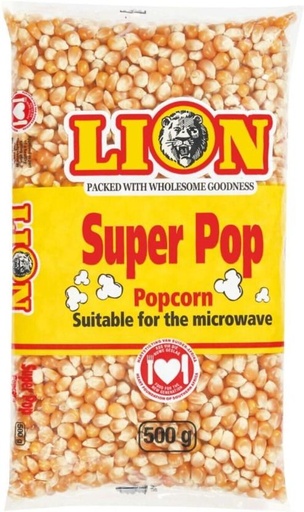 [GMLH26VFNTTNBZBG] Lion Super Pop Popcorn Maize/Corn (500 g)