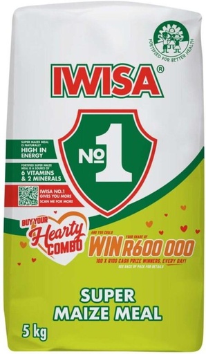 [GMLHFPRKTXXN9ZGS] Iwisa No.1 Super Maize Meal Maize/Corn (5 kg)