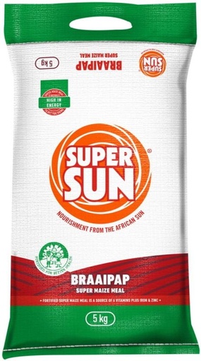[GMLHFPRKHVTT6ZZG] Super Sun Braaipap Maize Meal Maize/Corn (5 kg)