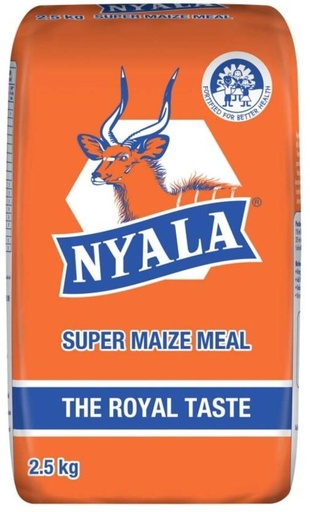 [GMLH26VVBEMEKYRS] Nyala Super Maize Meal Maize/Corn (2.5 kg, Pack of 8)