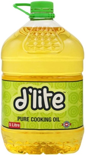 [EDOH7RPH5DTYMXUY] D'lite Pure Cooking Oil Plastic Bottle (4 x 5 L)