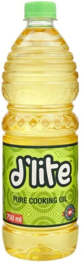 [EDOH7RPK5HEPNVHV] D'lite Pure Cooking Oil Plastic Bottle (750 ml)