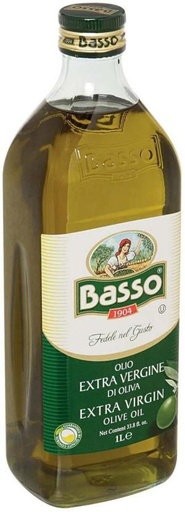[EDOH26TKDTS9GKDF] Basso Extra Virgin Olive Oil Glass Bottle (12 x 1 L)